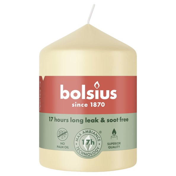 Bougie pilier Bolsius beige ø58x80 mm 17 heures (6 pièces)