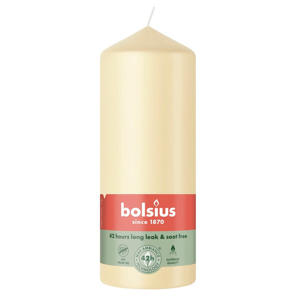 Bougie pilier Bolsius beige ø58x150 mm 42 heures (6 pièces)