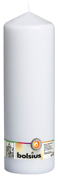Bougie pilier Bolsius blanc ø98x300 mm 175 heures (4 pièces)