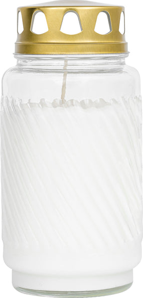 Verre lanterne Bolsius avec couvercle blanc ø90x173 mm 100 heures (6 pièces)