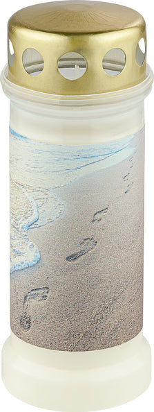 Lampe funéraire Bolsius no. 6 avec couvercle plage ø67x173 mm 70 heures (12 pièces)