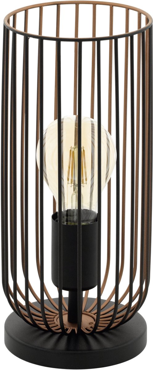 Lampe de table Eglo roccamena - e27 - 31 cm - cuivre noir