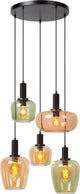 Lucide ilona - lampe suspendue - 5xe27 - noir