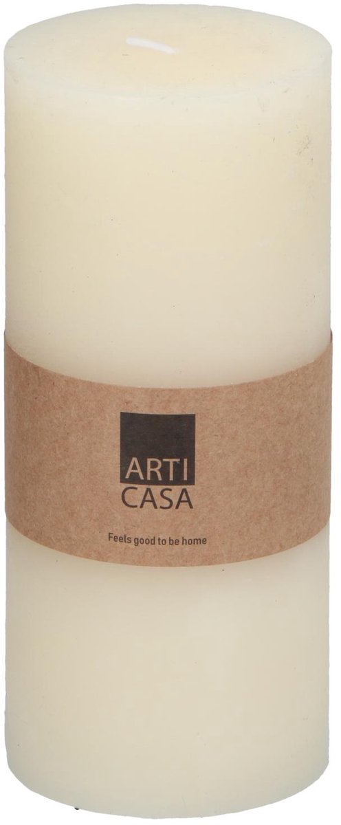 Bougie pilier Arti casa ø7 x 16 cm - 65 heures de combustion - ivoire