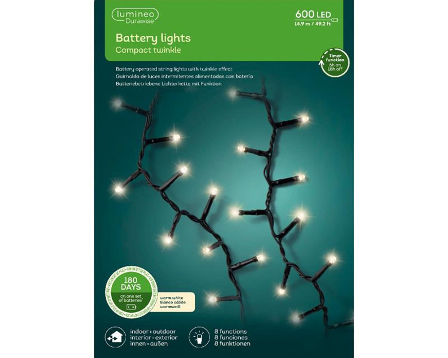 Lumineo led durawise lampes compactes 600l chaud.