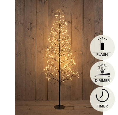 Anna's collection Sapin de Noël lumineux 720LED classique chaud H150cm avec fonction flash, variateur et minuterie IP44