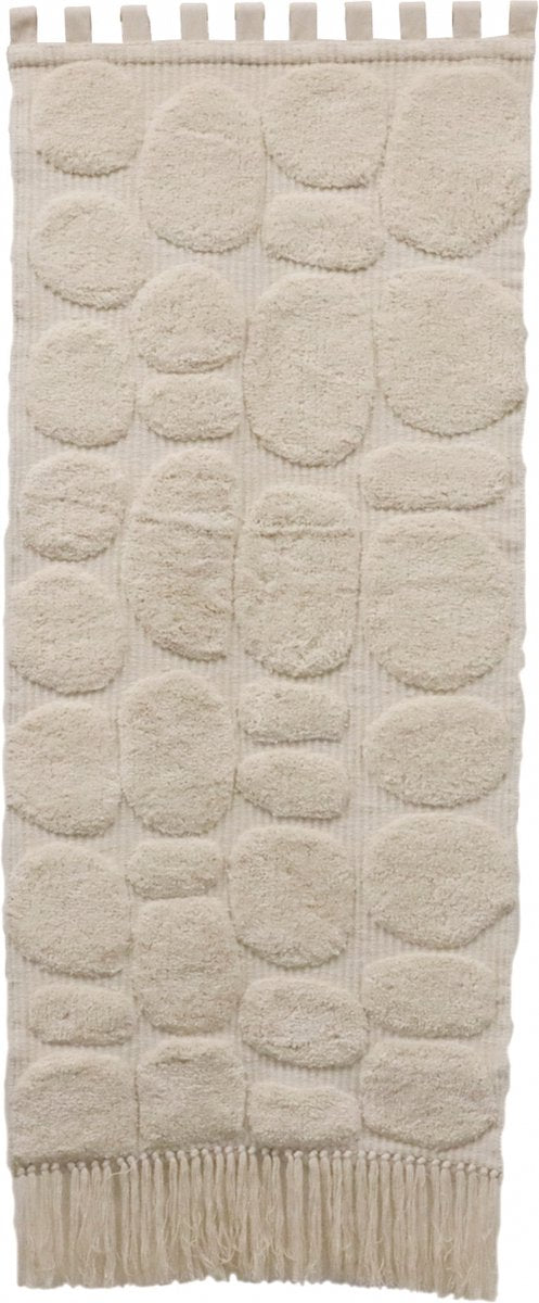 Plaque murale collection Hd blocs irréguliers coton ivoire 77x2x180cm