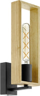 Eglo Littleton - applique - e27 - bois noir