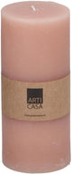 Bougie pilier Arti casa ø7 x 16 cm - 65 heures de combustion - rose