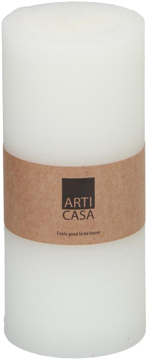 Bougie pilier Arti casa ø7 x 16 cm - 65 heures de combustion - blanc