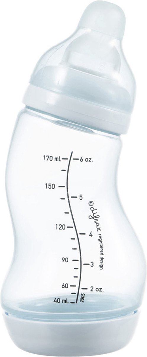 Biberon Difrax naturel - 170 ml - bleu clair - 1 pièce - s-biberon - anti-colique