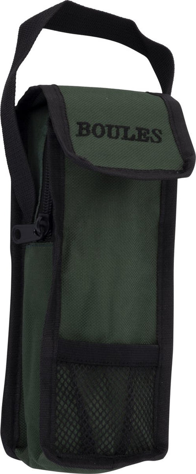 Sac de rangement pour jeu de boules Engelhart – vert – convient pour 3 boules de pétanque – sac de pétanque avec poignée – fermeture velcro – accessoire boules –
