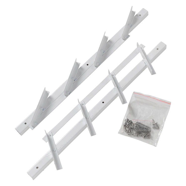 Mack 1074595 - volets multiflex 50 cm en acier inoxydable revêtement blanc | 2 pièces