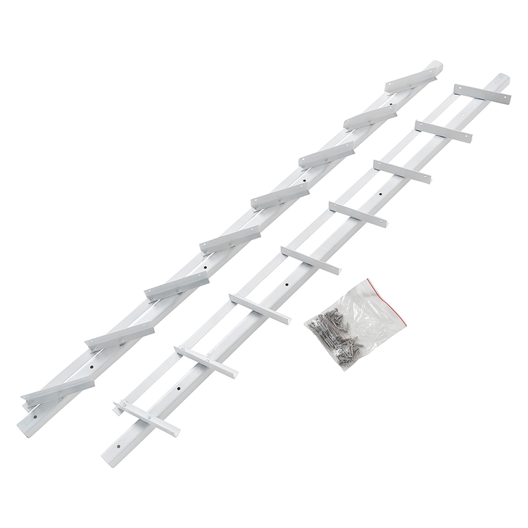 Mack 1074596 - volets multiflex 96 cm en acier inoxydable revêtement blanc | 2 pièces