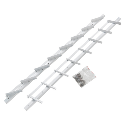 Mack 1074596 - volets multiflex 96 cm en acier inoxydable revêtement blanc | 2 pièces