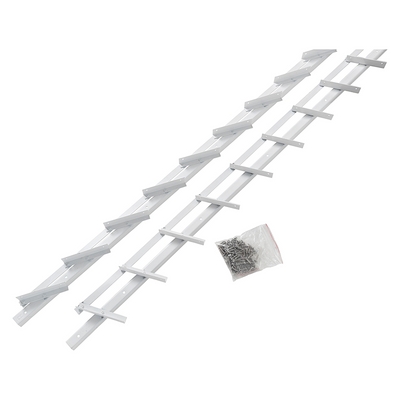 Mack 1074597 - volets multiflex 165 cm en acier inoxydable revêtement blanc | 2 pièces