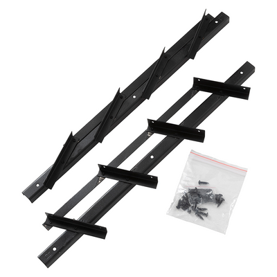 Mack 1074599 - volets multiflex 50 cm en acier inoxydable revêtement txt noir | 2 pièces