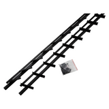 Mack 1074601 - volets multiflex 165 cm en acier inoxydable revêtement txt noir | 2 pièces - afbeelding 1