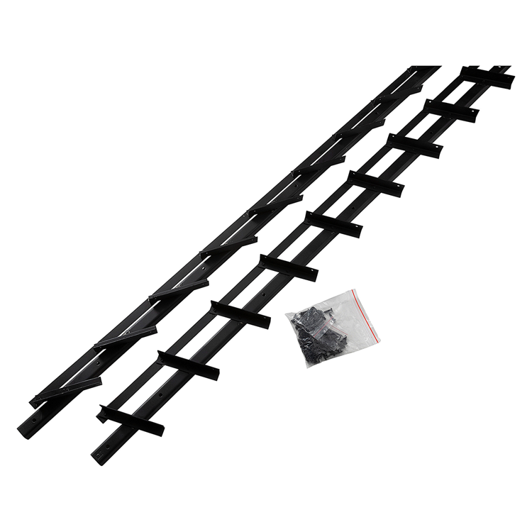 Mack 1074601 - volets multiflex 165 cm en acier inoxydable revêtement txt noir | 2 pièces