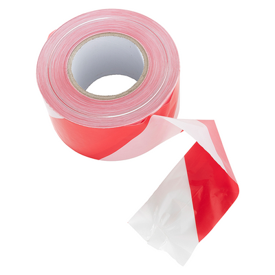 Mack 1072134 - ruban barrière rouge boîte blanche 75mm x 500m - 35 microns | 3 pièces
