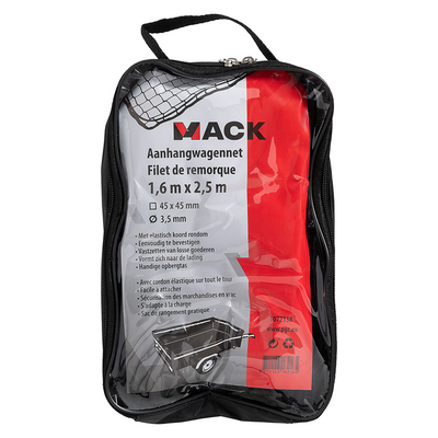 Mack 1072138 - filet de remorque noir 1,6 x 2,5m | 3 pièces