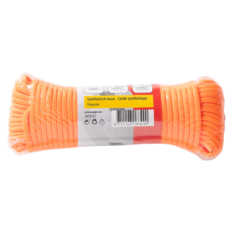 Mack 1072111 - paracorde orange 4mm 15m | 5 pièces