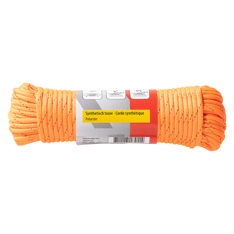 Mack 1072113 - paracorde orange réfléchissant 4mm 15m | 5 pièces