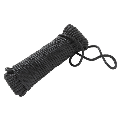 Mack 1072117 - fil noir tressé pp 6mm 20m | 5 pièces