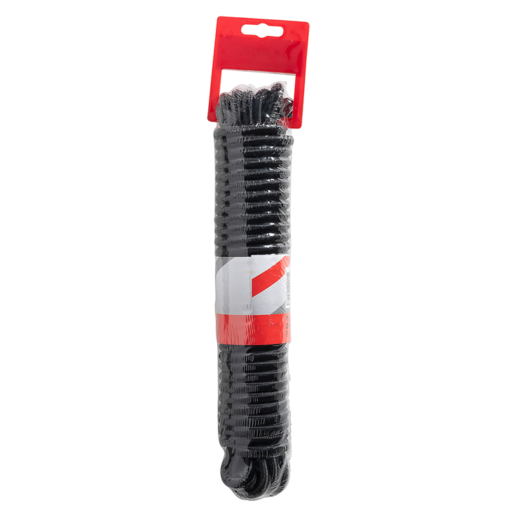 Mack 1072120 - corde élastique fil noir 8mm 10m | 5 pièces