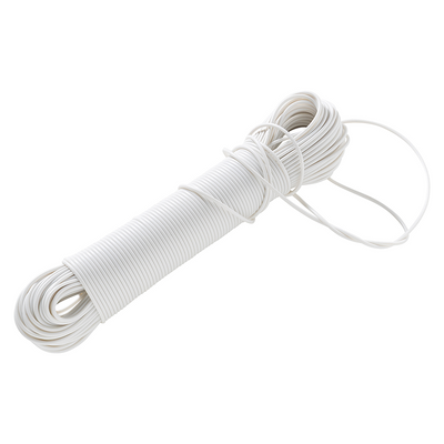 Mack 1072121 - fil pour corde à linge pp blanc toron 3mm 60m avec âme en fil d'acier | 5 pièces