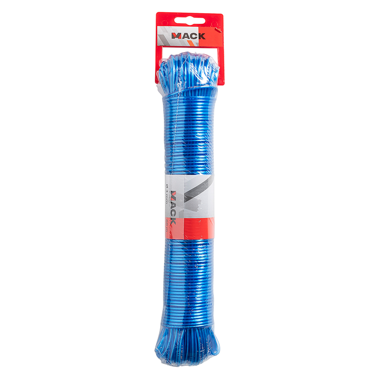 Mack 1072123 - fil pour corde à linge pp bleu toron 3mm 60m | 5 pièces