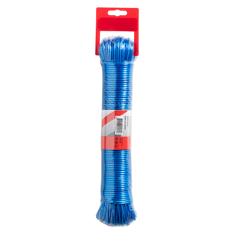 Mack 1072123 - fil pour corde à linge pp bleu toron 3mm 60m | 5 pièces