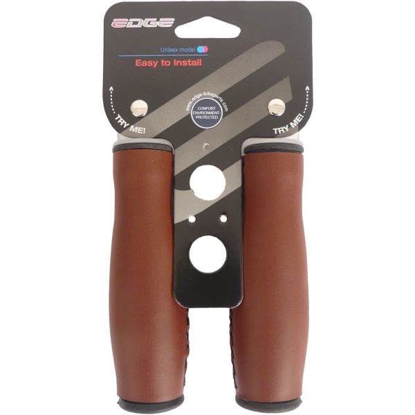 Edge City Grips - 135mm Cuir synthétique Marron foncé