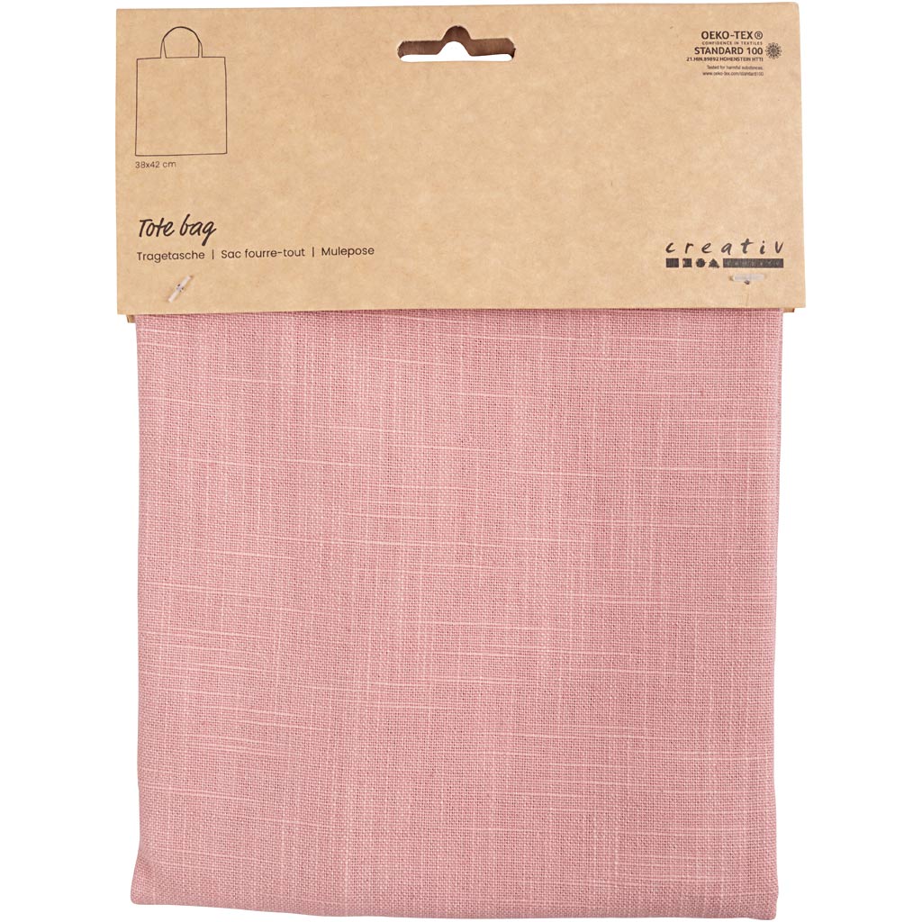 Compagnie Creativ porte du sac de coton rose, 38x42cm