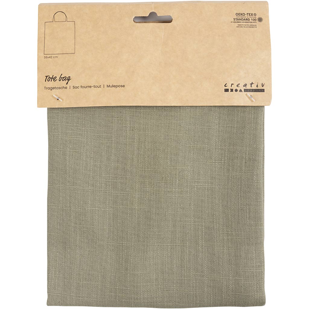 Creativ Company transportant un sac Dusty Groen, 38x42cm