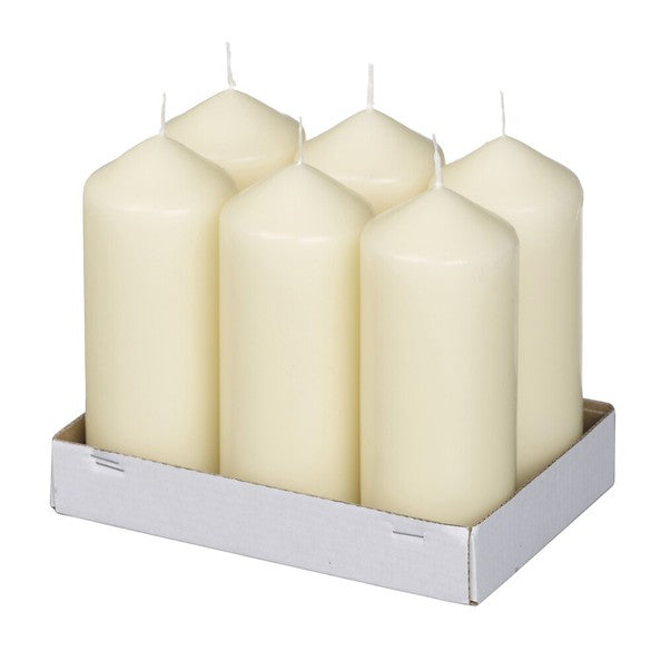 Bougie pilier Bolsius ivoire ø58x148 mm 43 heures (6 pièces)