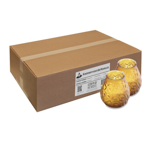 Bolsius lowboy ambre ø95x105 mm 70 heures (12 pièces)