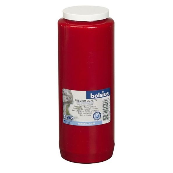 Lampe commémorative Bolsius bols n°12 rouge (20 pièces)