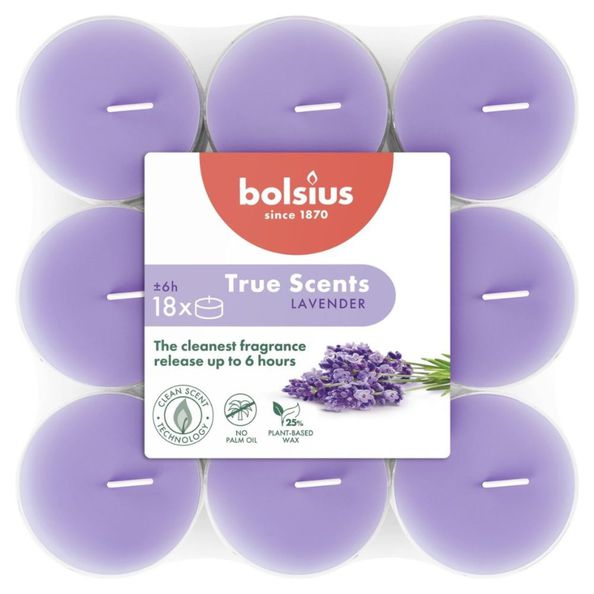 Bolsius parfum lumières lavande (8x 18 pièces)