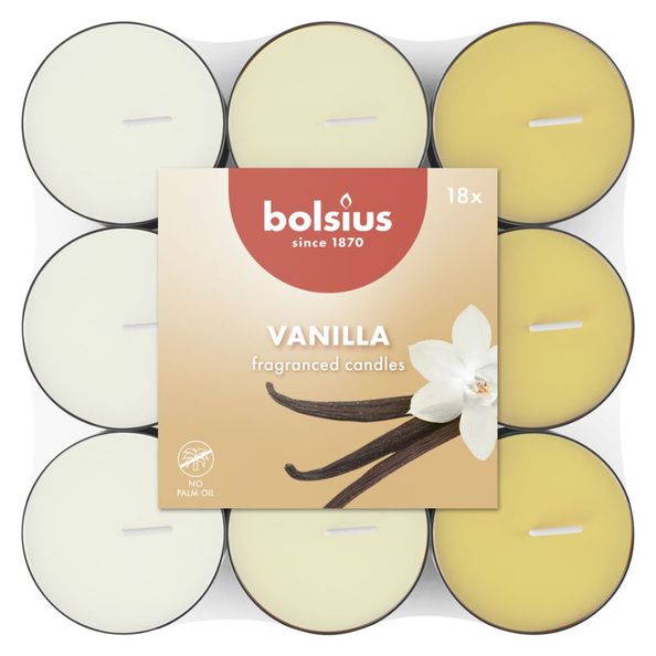 Bolsius parfum lumières vanille (8x 18 pièces)