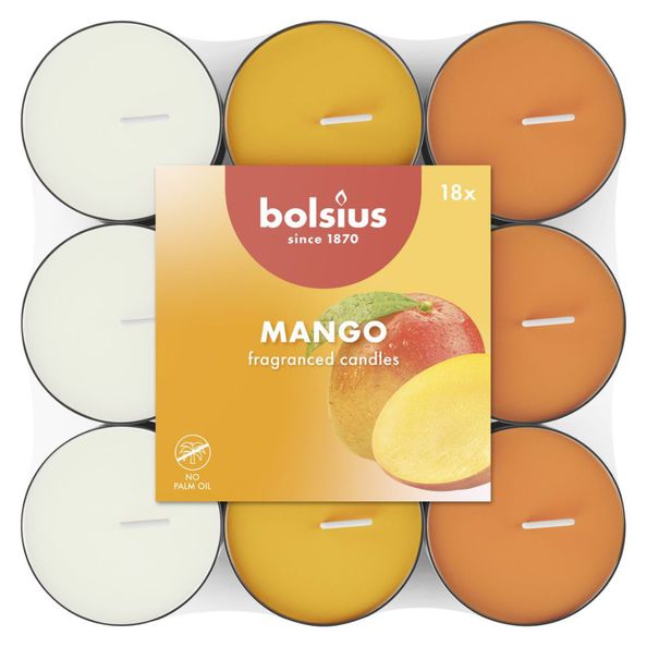 Bolsius parfum lumières mangue (8x 18 pièces)