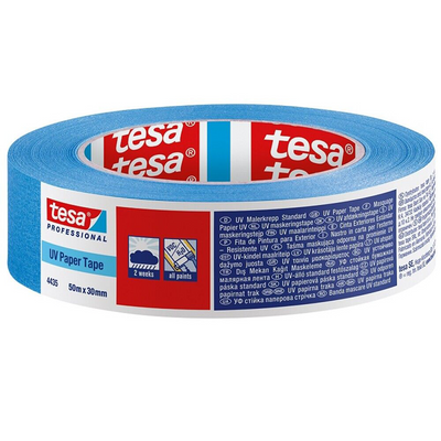 Tesa professionnel 1075576 ​​​​- 4435 ruban de papier uv 50m x 30mm | 10 pièces