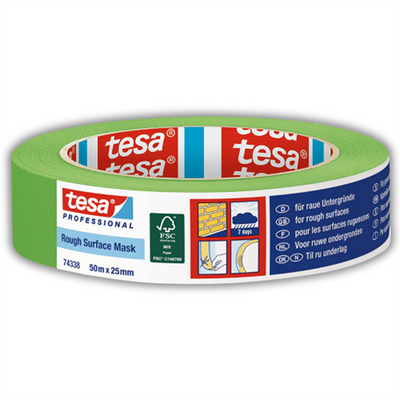 Tesa professional 1075581 - 74338 masque pour surfaces rugueuses50mx25mm | 12 pièces