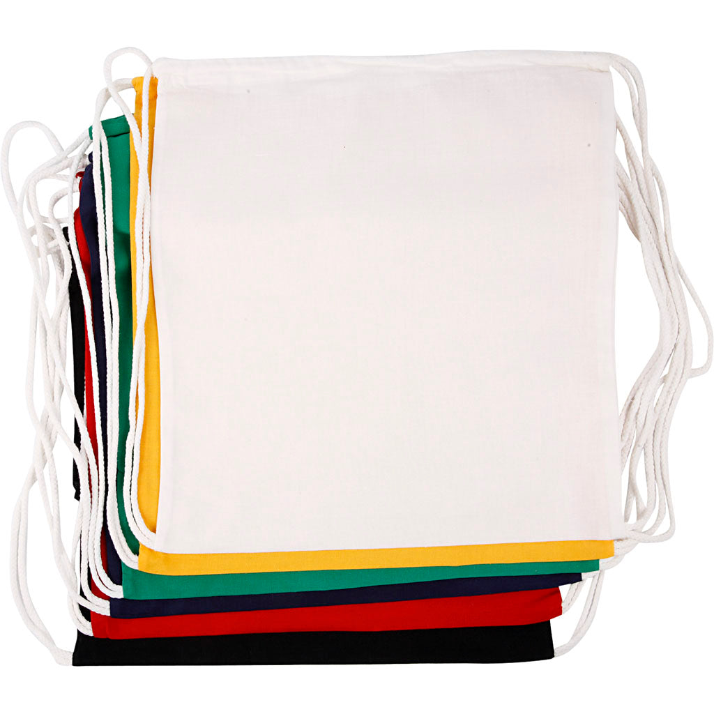 Sac à dos sac à chaussures Creativ company, taille 37x41 cm, 135 g, différentes couleurs, 6 pièces 1 boîte