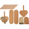 Creativ company coeurs en papier imitation cuir, épaisseur 0,55 mm, doré, 1 set