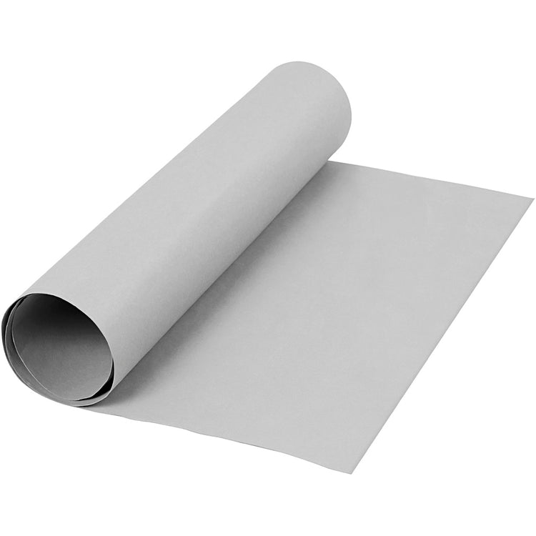 Papier simili cuir Creativ company, l: 50 cm, uni, 350 gr, gris, 1 m 1 rouleau