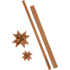 Bandes étoiles Creativ company, l: 44+78 cm, l: 15+25 mm, 350 g, beige, 24 bandes 1 boîte