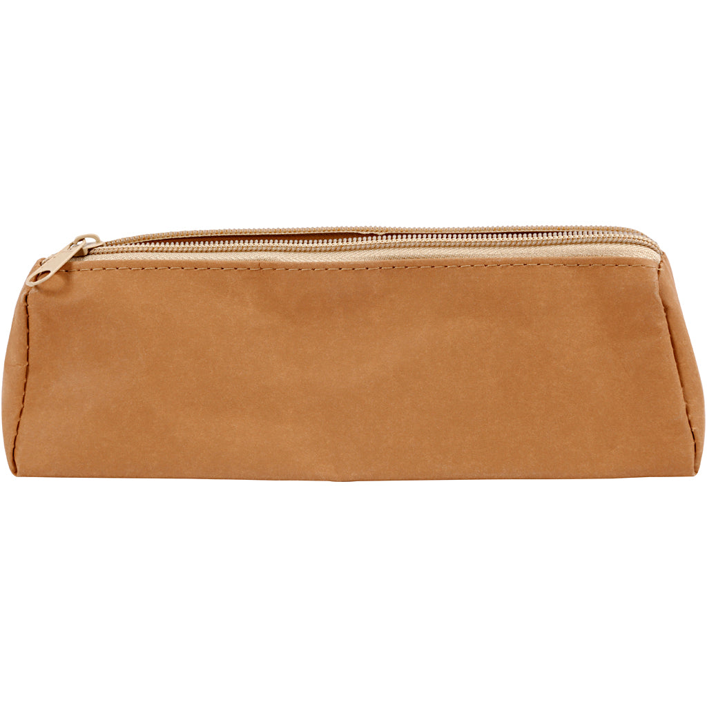 Trousse Creativ company, dim. 20x7x7 cm, marron clair, 1 pièce