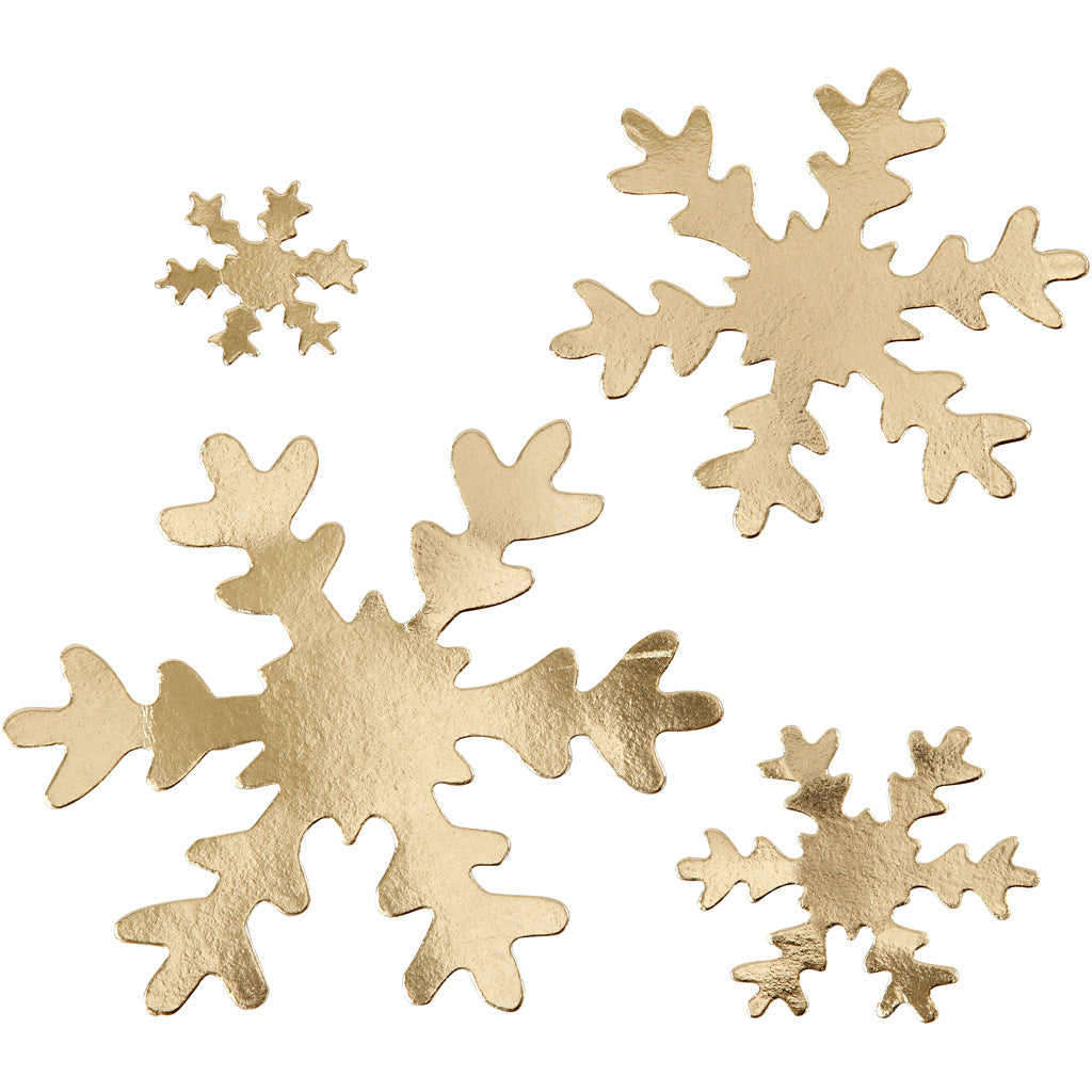 Flocon de neige Creativ company, d 3+5+8+10 cm, 350 gr, or, 16 pièces 1 boîte