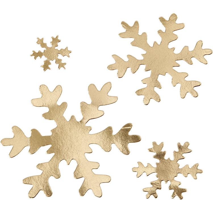 Flocon de neige Creativ company, d 3+5+8+10 cm, 350 gr, or, 16 pièces 1 boîte